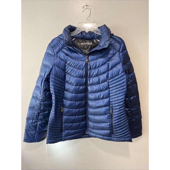 Calvin Klein women's packable Lightweight premium Duck down jacket size‎ large - Picture 1 of 11